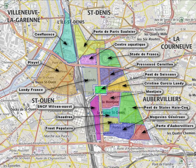 Quartiers avec légendes