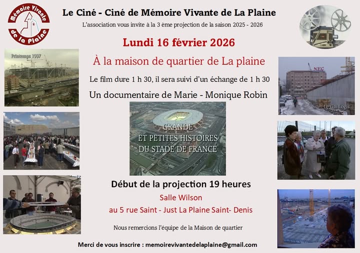 Cinéma – Grande et petites histoires du Stade de France